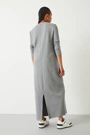 Hush Grey Mel Ribbed Maxi Jersey Dress - Image 2 of 5