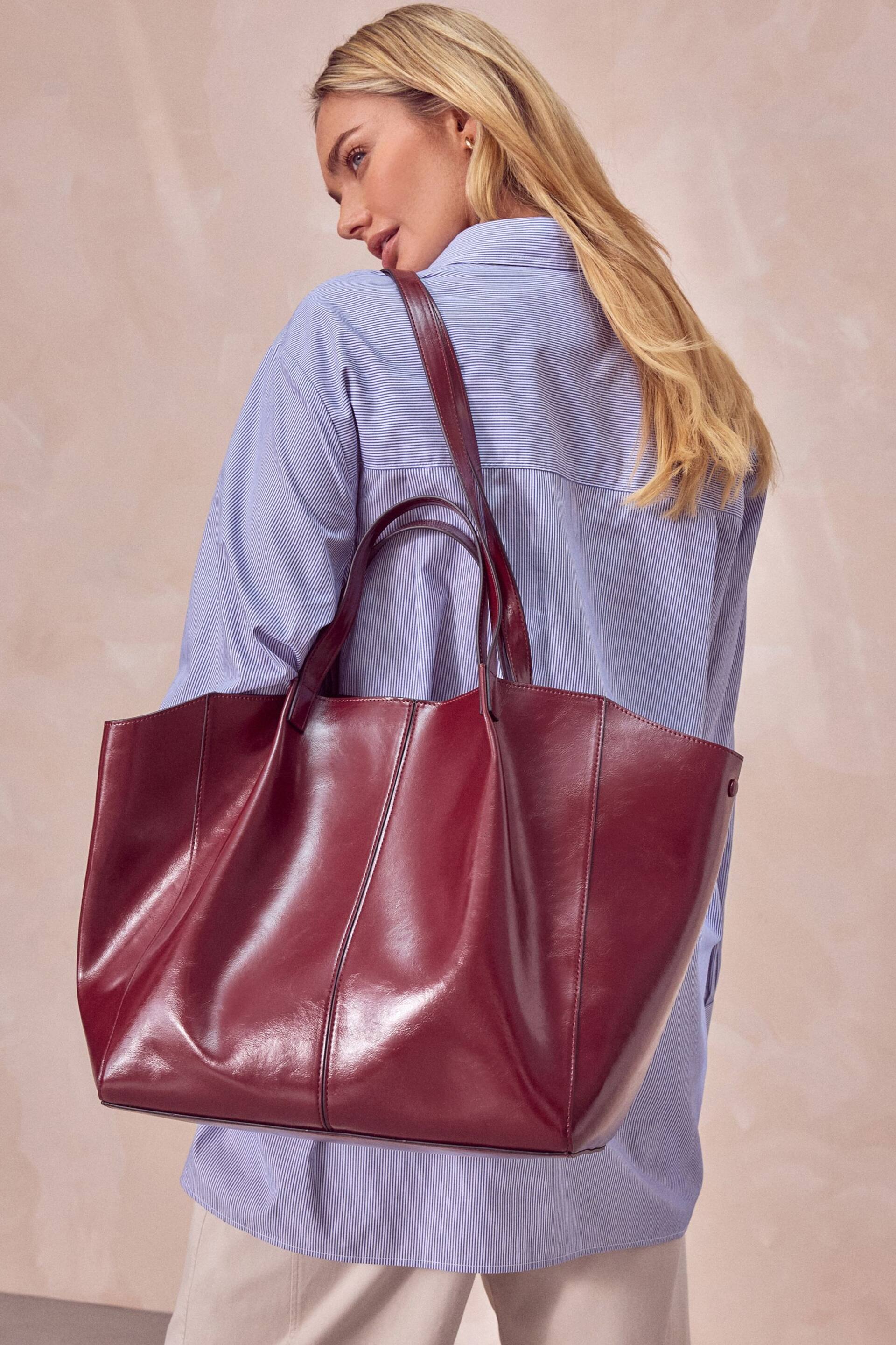 Burgundy Red Shopper Bag - Image 2 of 9