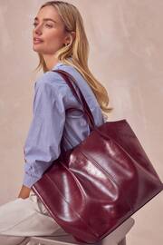 Burgundy Red Shopper Bag - Image 3 of 9