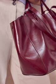 Burgundy Red Shopper Bag - Image 4 of 9