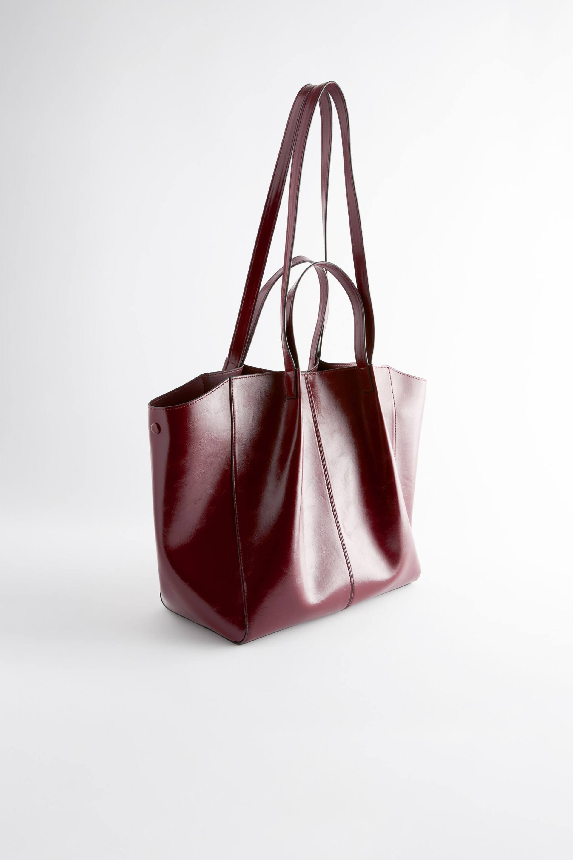 Burgundy Red Shopper Bag - Image 6 of 9