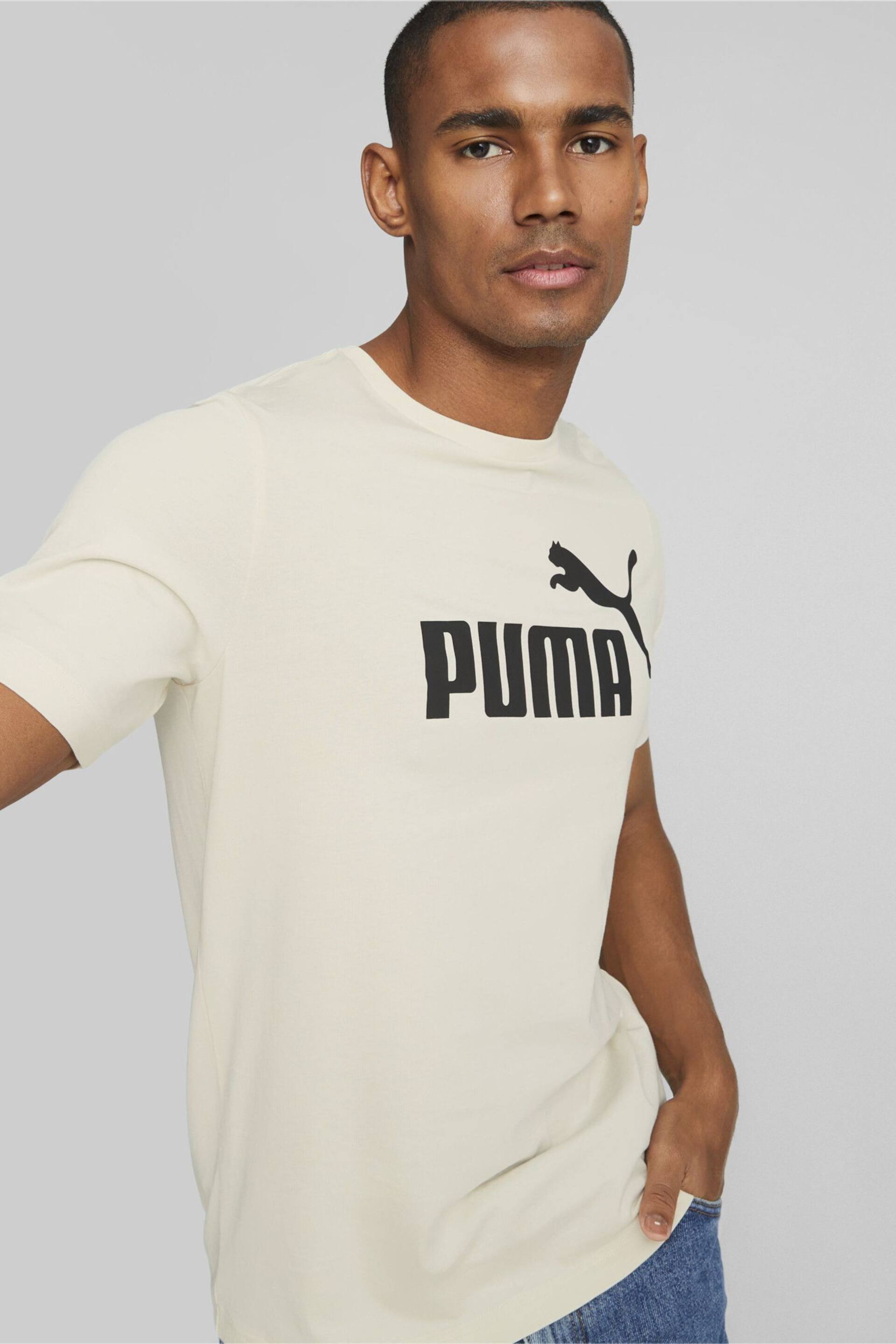 Puma White Essentials Logo Men's T-Shirt - Image 1 of 5