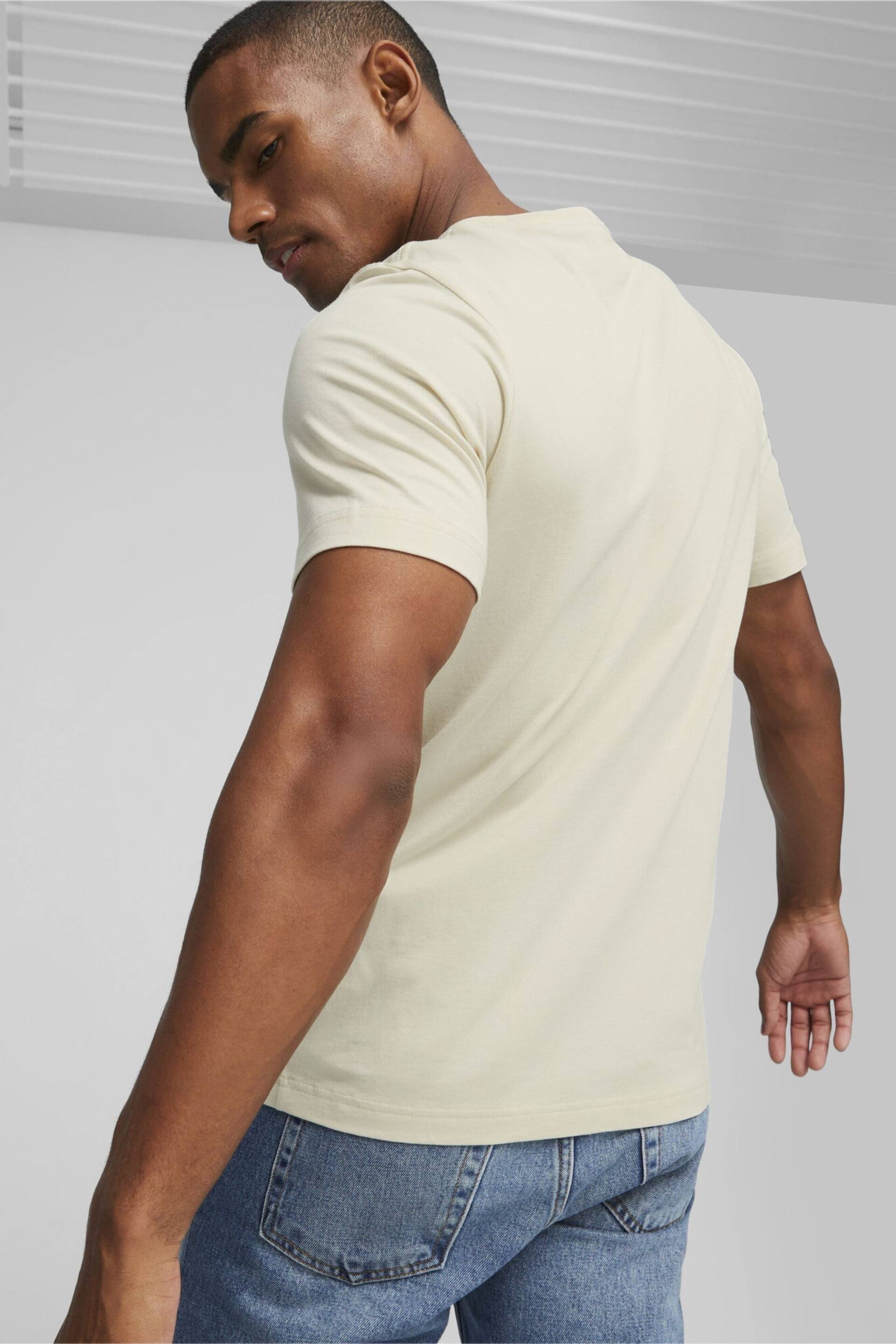 Puma White Essentials Logo Men's T-Shirt - Image 2 of 5