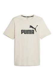 Puma White Essentials Logo Men's T-Shirt - Image 4 of 5