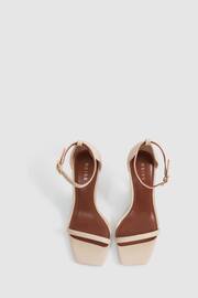 Reiss Off White Cora Leather Strappy Wedge Heels - Image 4 of 6