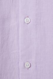 Reiss Orchid Ruban Linen Button-Through Shirt - Image 6 of 6