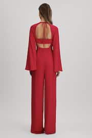Reiss Coral Tania Cut-Out Flared Sleeve Jumpsuit - Image 4 of 5