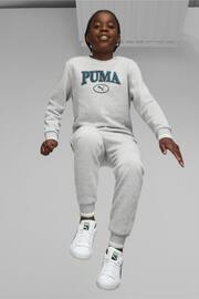 Puma Grey SQUAD Youth Fleece Sweat Joggers - Image 2 of 5