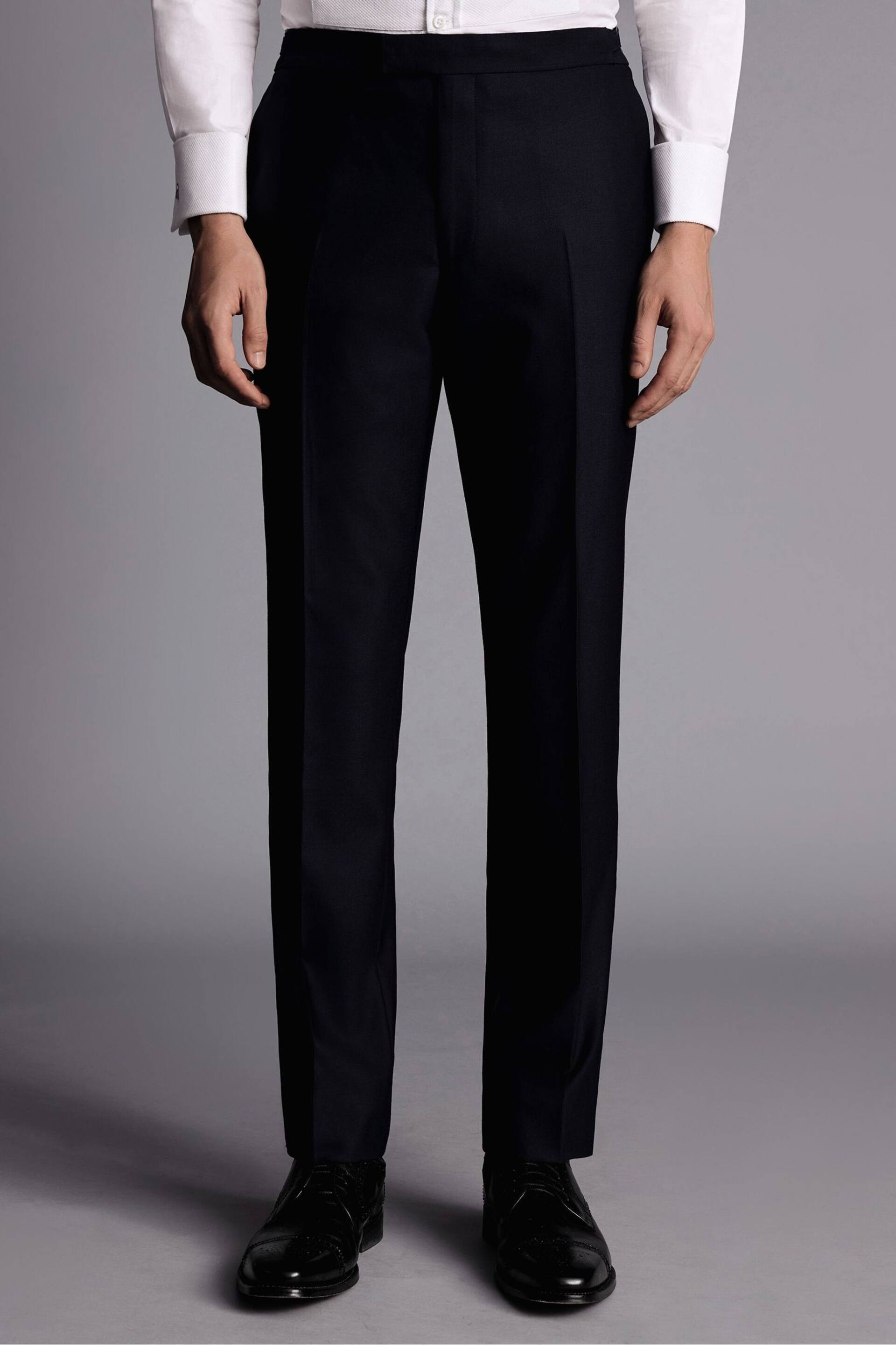 Charles Tyrwhitt Black Chrome Slim Fit Dinner Suit Trosusers - Image 1 of 3