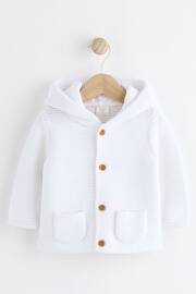 White Knitted Baby Cardigan - Image 1 of 5