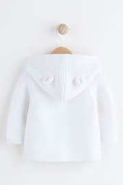 White Knitted Baby Cardigan - Image 2 of 5