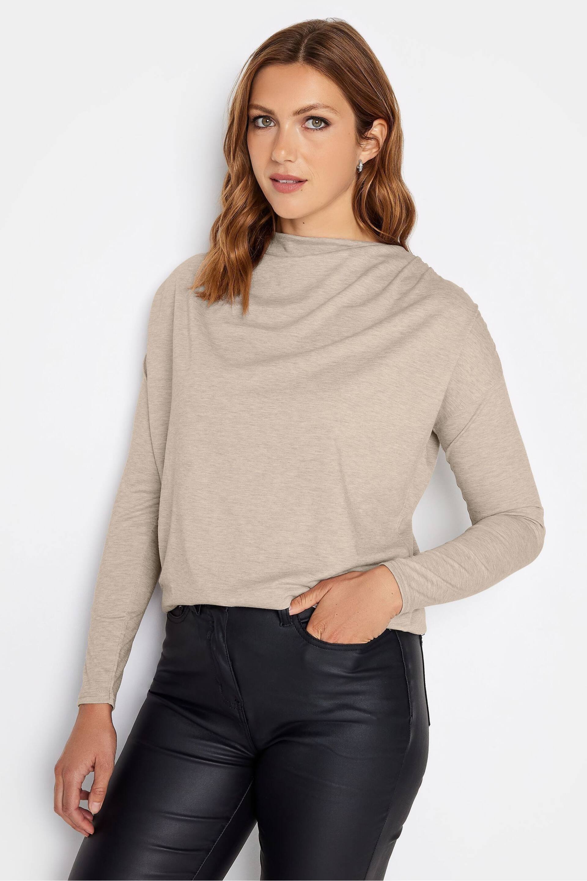 Long Tall Sally Natural Drop Shoulder Long Sleeve Top - Image 1 of 4