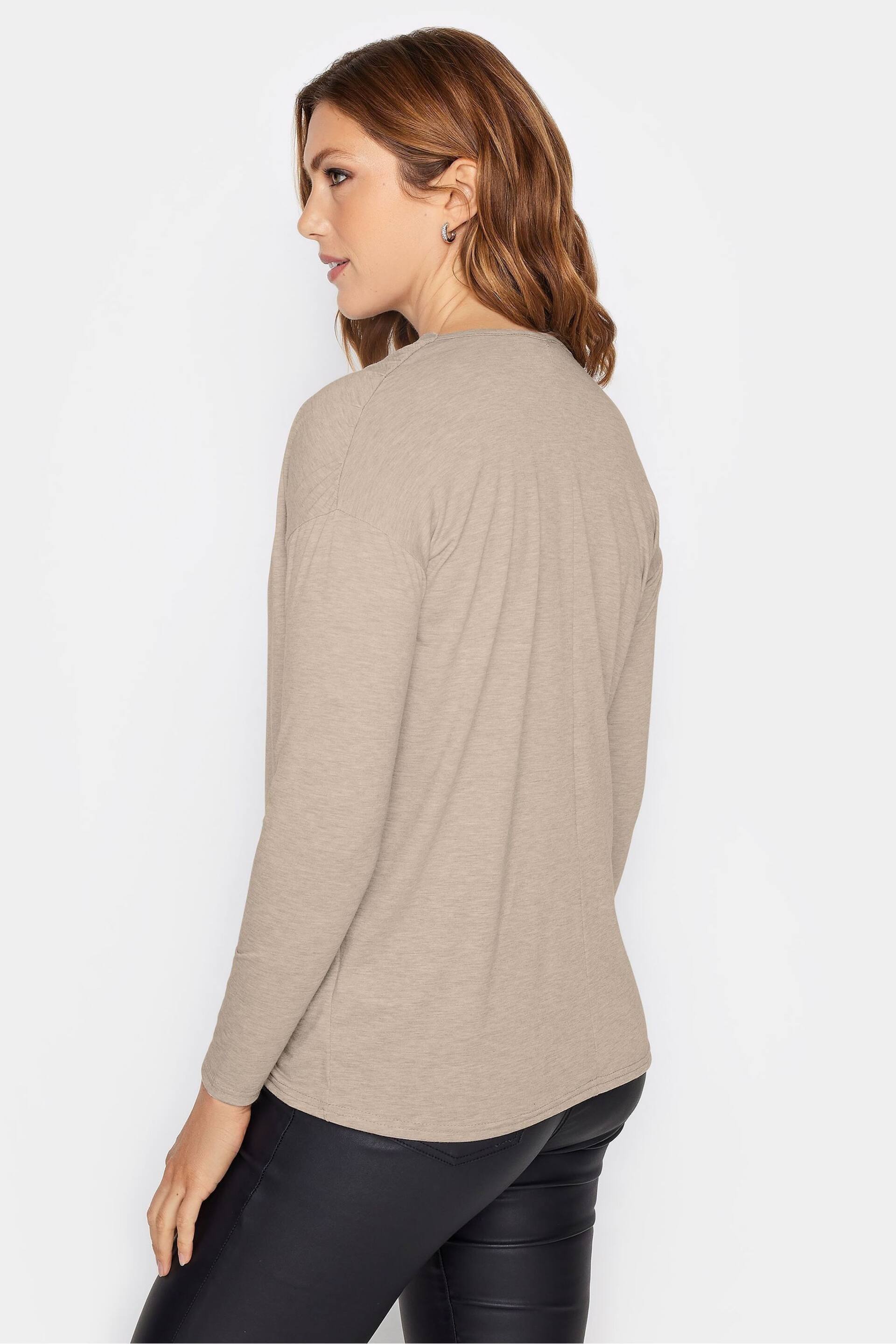 Long Tall Sally Natural Drop Shoulder Long Sleeve Top - Image 3 of 4