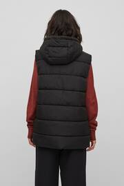 VILA Black Longline Padded Hood Gilet - Image 3 of 5