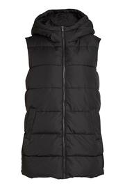 VILA Black Longline Padded Hood Gilet - Image 5 of 5