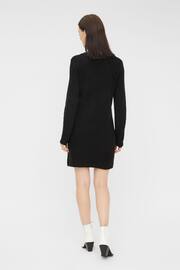 PIECES Black Long Sleeve V Neck Knitted Jumper Dress - Image 3 of 5