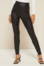 Friends Like These Black Faux Leather Look Leggings - Image 1 of 4