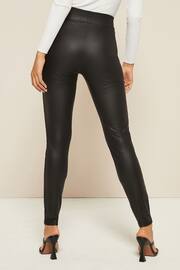 Friends Like These Black Faux Leather Look Leggings - Image 2 of 4
