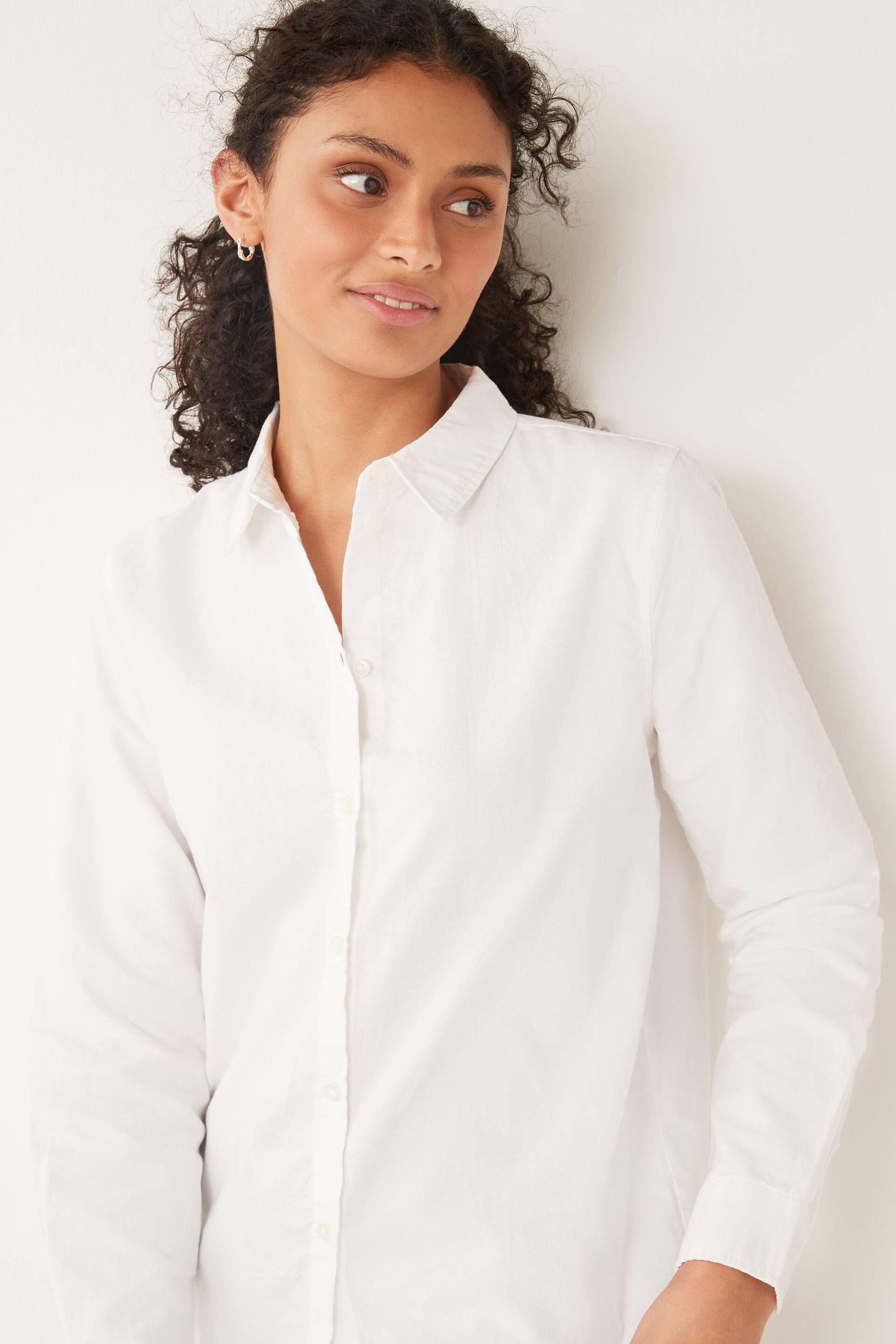 Pieces White Classic Oxford Workwear Shirt - Image 3 of 5