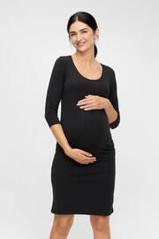 Mamalicious Black 3/4 Sleeve Maternity Dress - Image 1 of 5