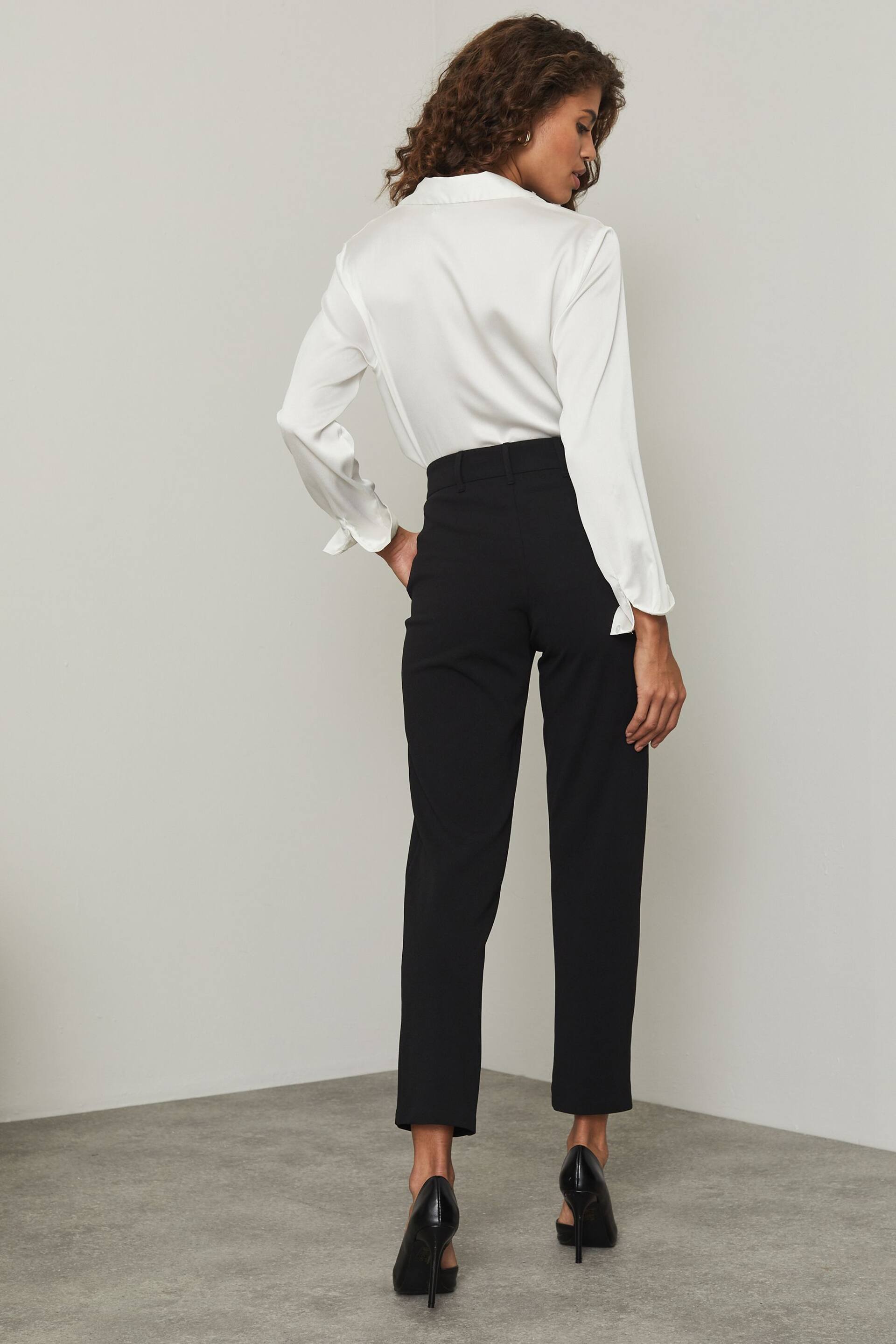 Lipsy Black Tailored Tapered Smart Trousers - Image 2 of 4