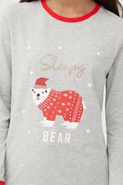 Society 8 Red Bearly Awake Matching Family Bear Christmas PJ Set - Image 4 of 5