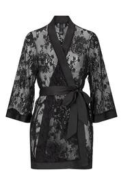 Ann Summers Black Dark Hours Lace Robe - Image 4 of 4