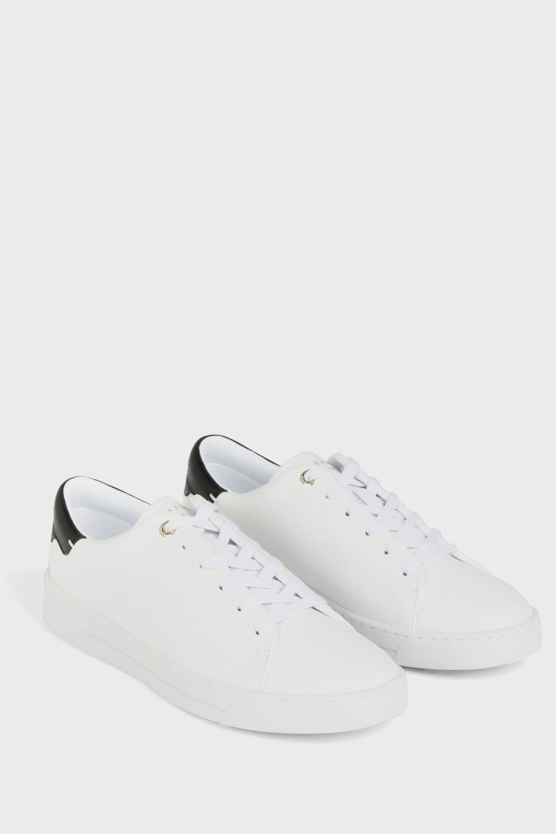 Ted Baker White Tumbled Kimmii Leather Trainers - Image 2 of 3
