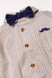 Little Gent Blue Shirt Bodysuit, Bowtie, Trouser And Braces 3 Piece Baby Set - Image 5 of 5