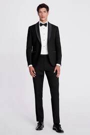 MOSS Slim Fit Black Tuxedo Suit: Jacket - Image 3 of 4