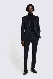 MOSS Black Tailored Fit Performance Peak Tuxedo Suit Jacket - Image 3 of 5