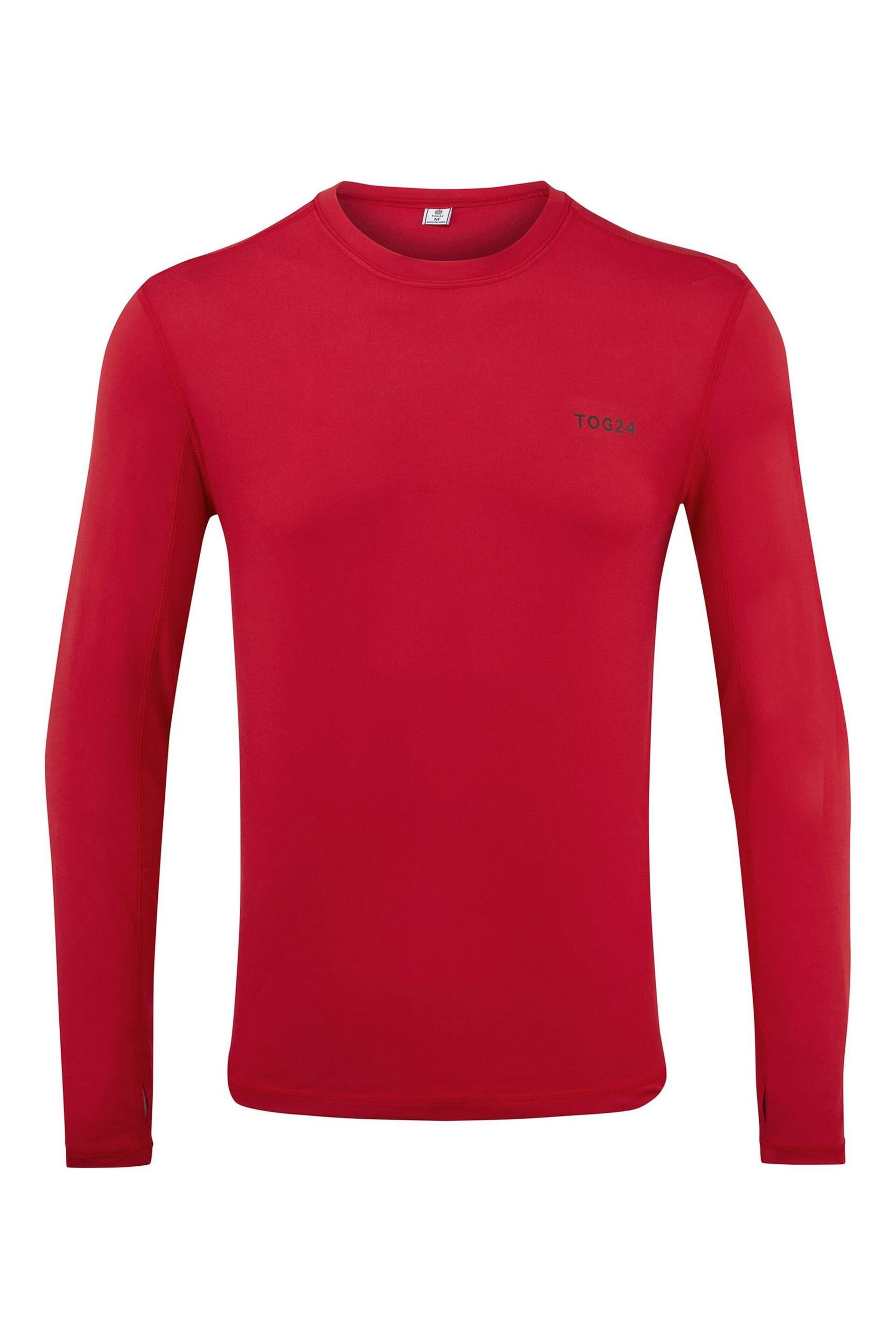Tog 24 Red Snowdon Thermal Zip Neck Saga T-Shirt - Image 6 of 6