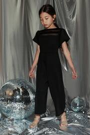 Black Mesh Occassion Jumpsuit (3-16yrs) - Image 1 of 8