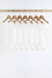 White 7 Pack Strappy Baby Bodysuits - Image 1 of 6