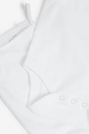 White 7 Pack Strappy Baby Bodysuits - Image 4 of 6