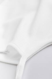 White 7 Pack Strappy Baby Bodysuits - Image 5 of 6