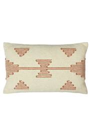 furn. Brick Red Sonny Stitched Polyester Filled Cushion - Image 1 of 3