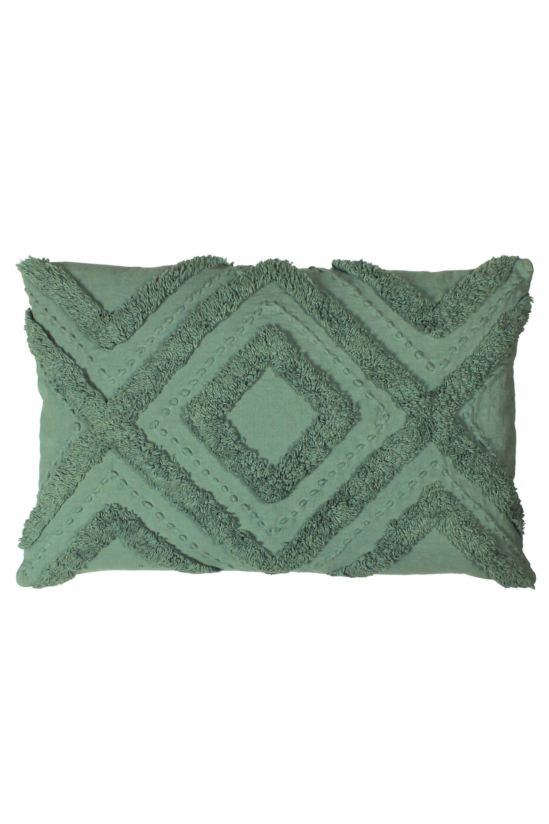 furn. Eucalyptus Green Orson Tufted Polyester Filled Cushion - Image 1 of 3