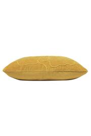 furn. Ochre Yellow Angeles Floral Velvet Polyester Filled Cushion - Image 3 of 4