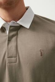 Neutral Brown Long Sleeve Rugby Shirt - Image 4 of 8