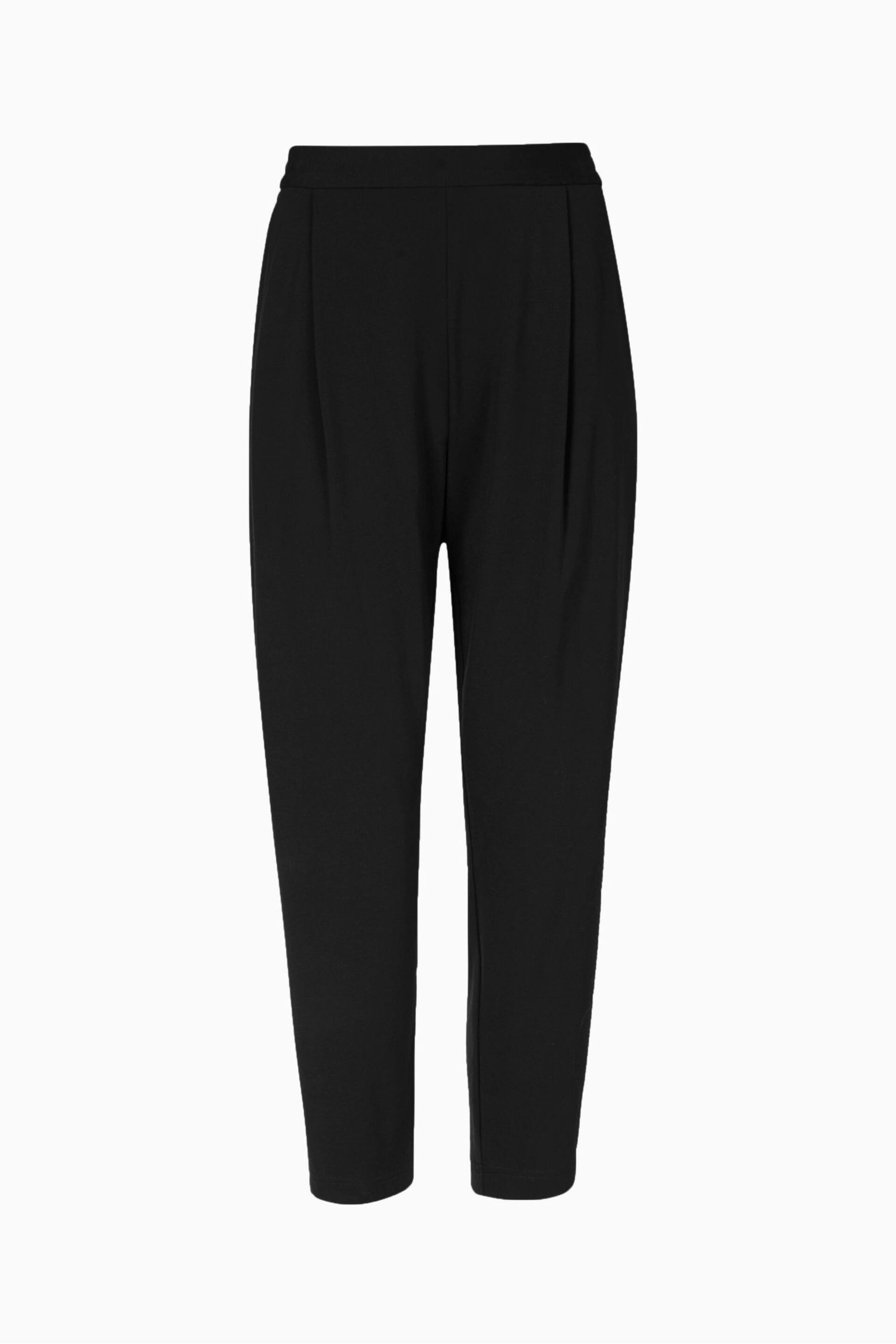 AllSaints Black Aleida Jersey Trousers - Image 4 of 6