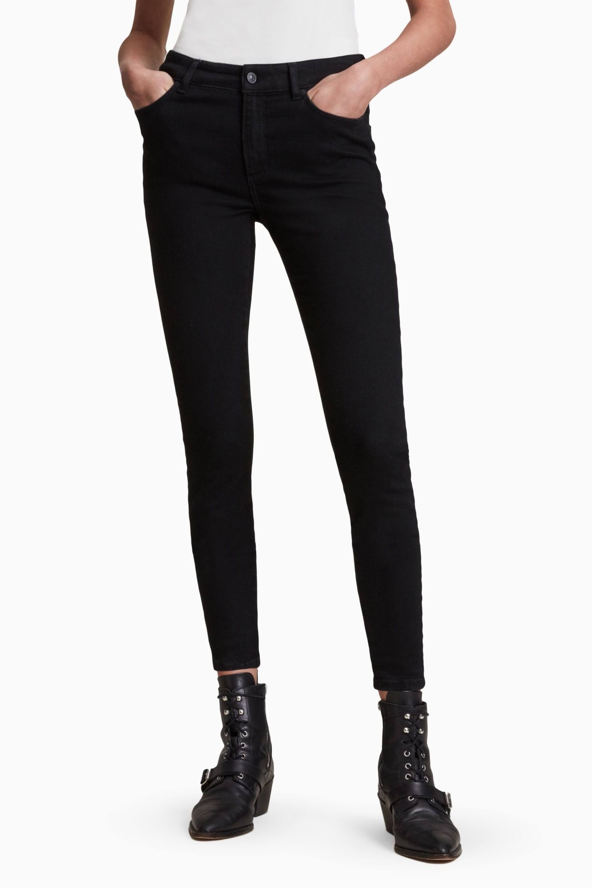 AllSaints Black Miller Sizeme Jeans - Image 1 of 8