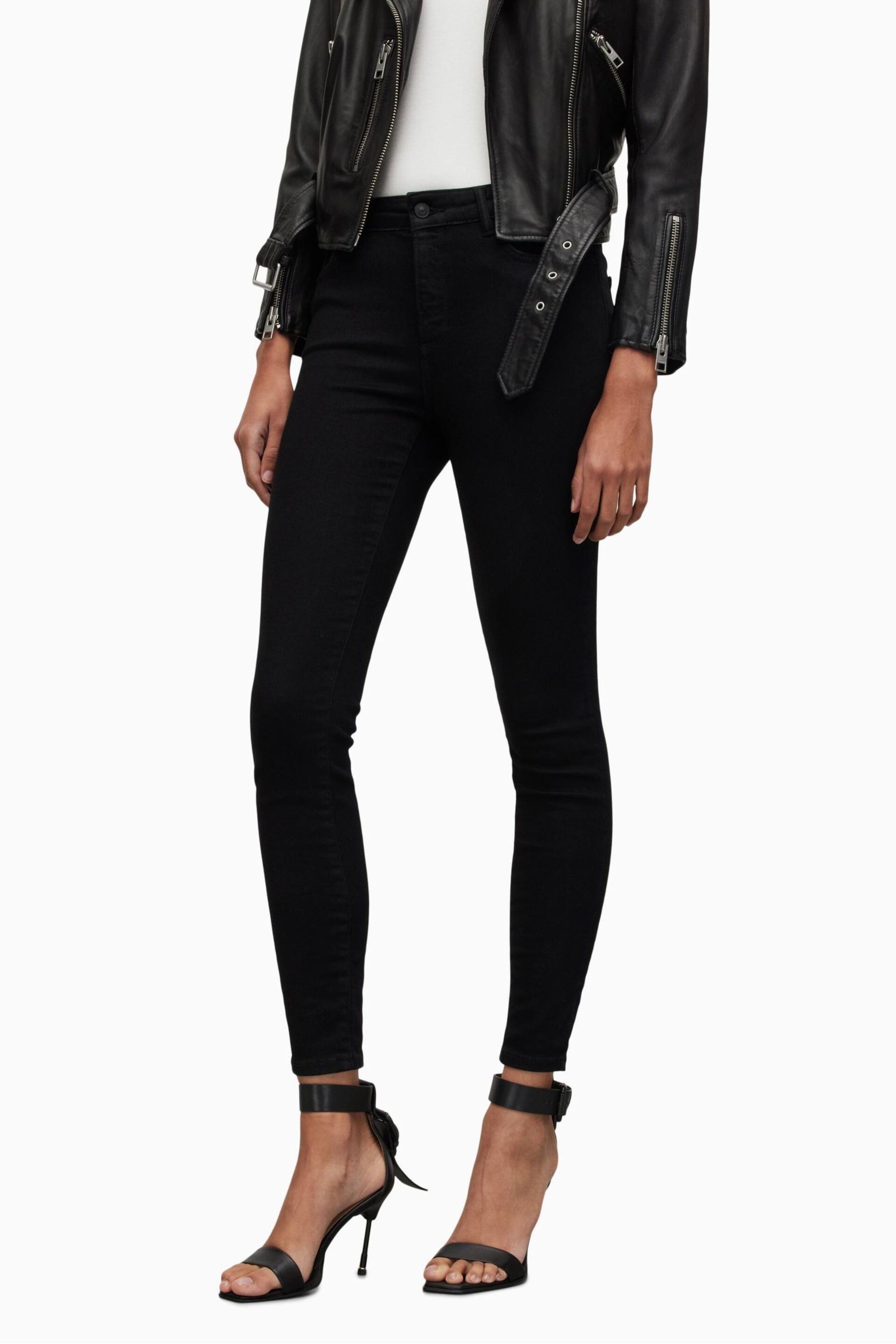 AllSaints Black Miller Sizeme Jeans - Image 5 of 8