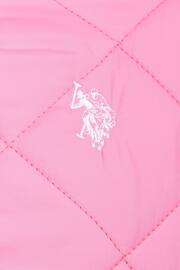 U.S. Polo Assn. Girls Pink Lightweight Puffer Jacket - Image 5 of 5
