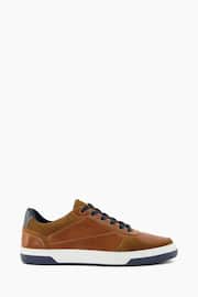 Dune London Brown Thorin Court Sneakers - Image 1 of 5