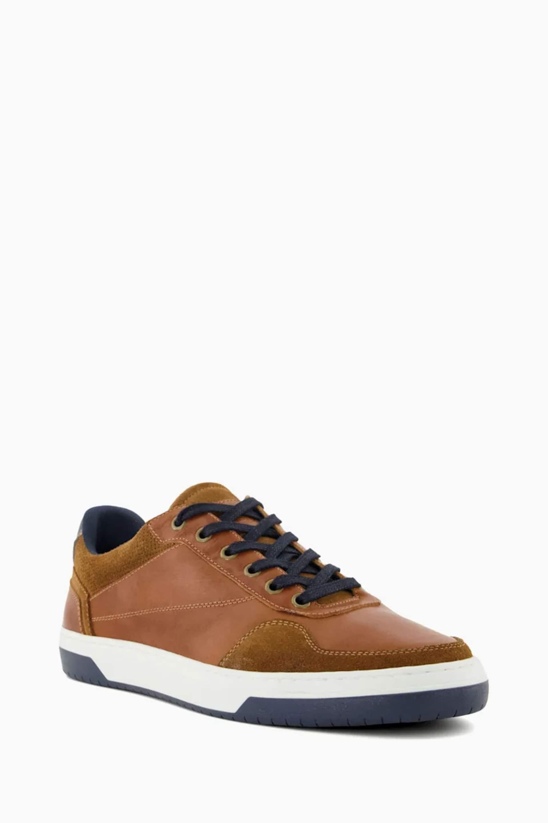 Dune London Brown Thorin Court Sneakers - Image 3 of 5