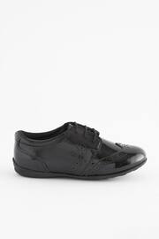 Black Patent Standard Fit (F) School Leather Lace-Up Brogues - Image 2 of 9