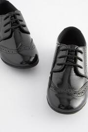 Black Patent Standard Fit (F) School Leather Lace-Up Brogues - Image 8 of 9