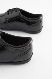 Black Patent Standard Fit (F) School Leather Lace-Up Brogues - Image 9 of 9