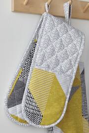 Catherine Lansfield Yellow Larsson Geo Double Oven Glove - Image 1 of 3